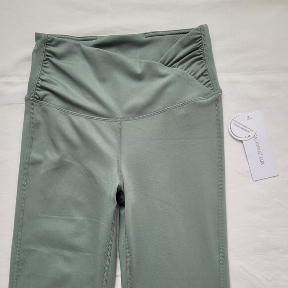 Yogalicious Olive Lux Harmony Lily Pad High-Waisted Flare Leggings Size X-Small - Picture 2 of 10